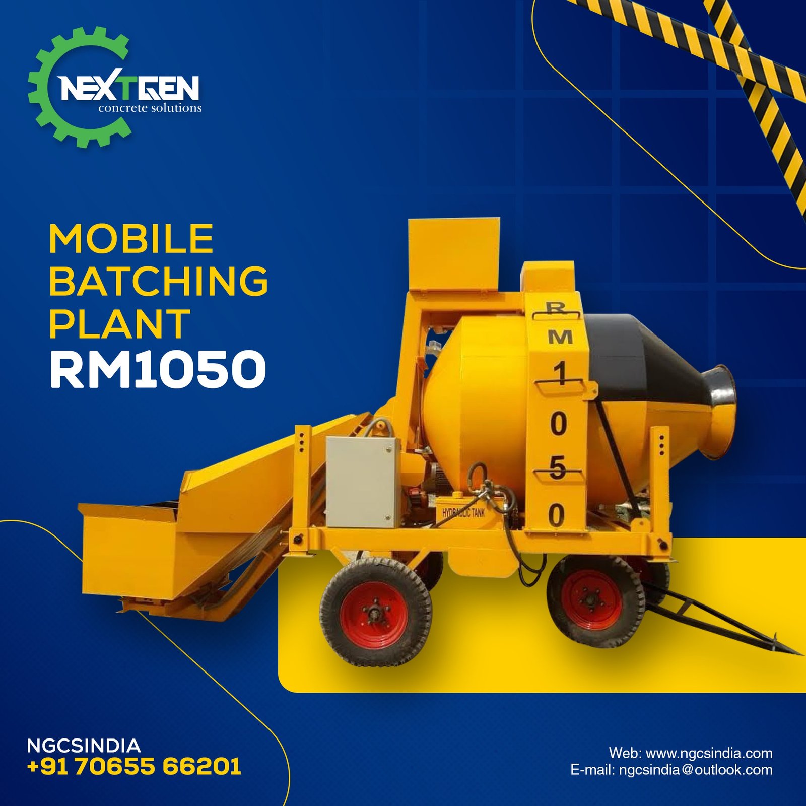 Concrete Solutions on the Move – NextGen RM1050 Mobile Batching Plant"

#ngcsindia #nextgenroller #RoadCompaction #VibratoryRoller #buildstrong #heavymachinery #InfrastructureReady #nextgenmachines #rebarbender #constructiontools